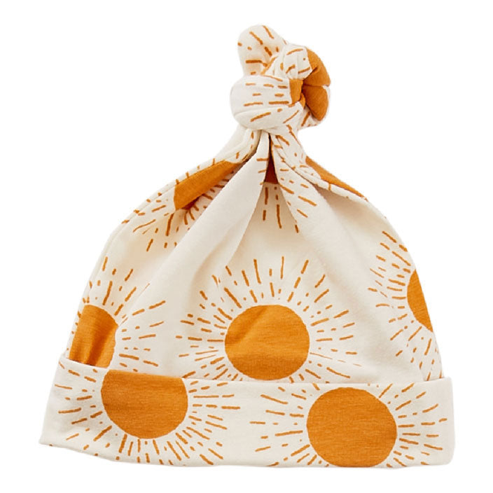 Pink Chicken Inca Gold Suns Organic Newborn Hat