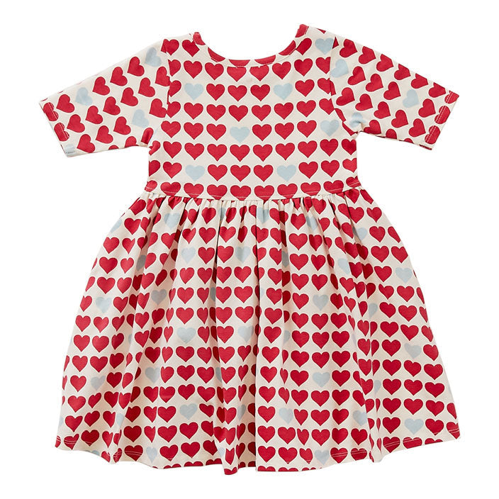 Pink Chicken Antique White Hearts Organic Steph Dress