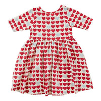 Pink Chicken Antique White Hearts Organic Steph Dress