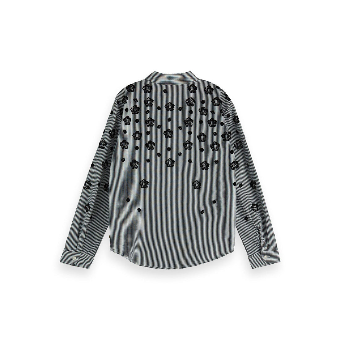 Scotch Shrunk Black Flock Print Preppy Shirt