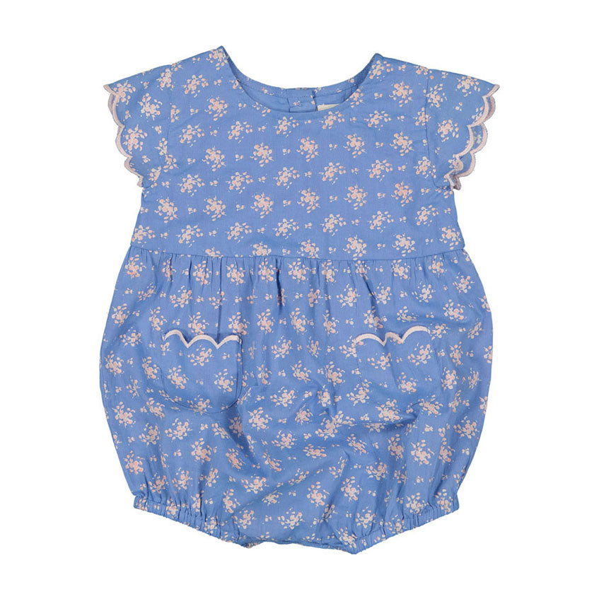 Louis Louise Blue Romantic Flowers Filla Romper