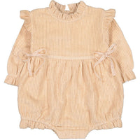 Louis Louise Champagne Big Corduroy Tourbillon Romper