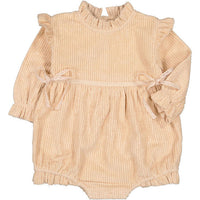Louis Louise Champagne Big Corduroy Tourbillon Romper