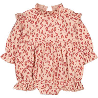 Louis Louise Powder Pink Leopard Tourbillon Romper