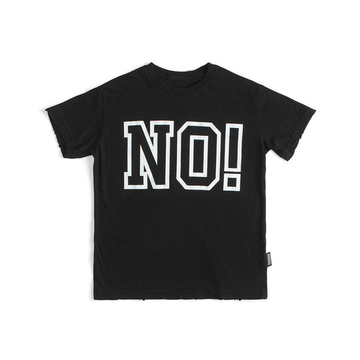 NUNUNU Black Oversized No T-shirt