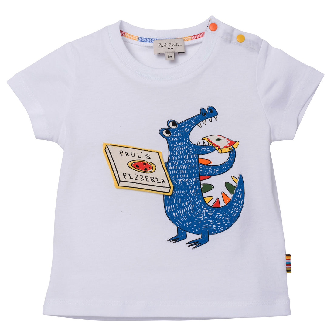 Paul Smith White Pizza Dino Baby Tee