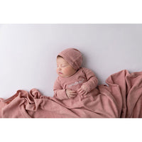 Lovedbaby Mauve Organic Cotton Pointelle Blanket