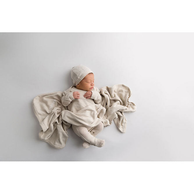 Lovedbaby Stone Organic Cotton Pointelle Blanket