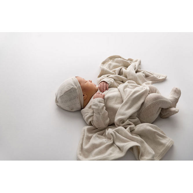 Lovedbaby Stone Organic Cotton Pointelle Blanket