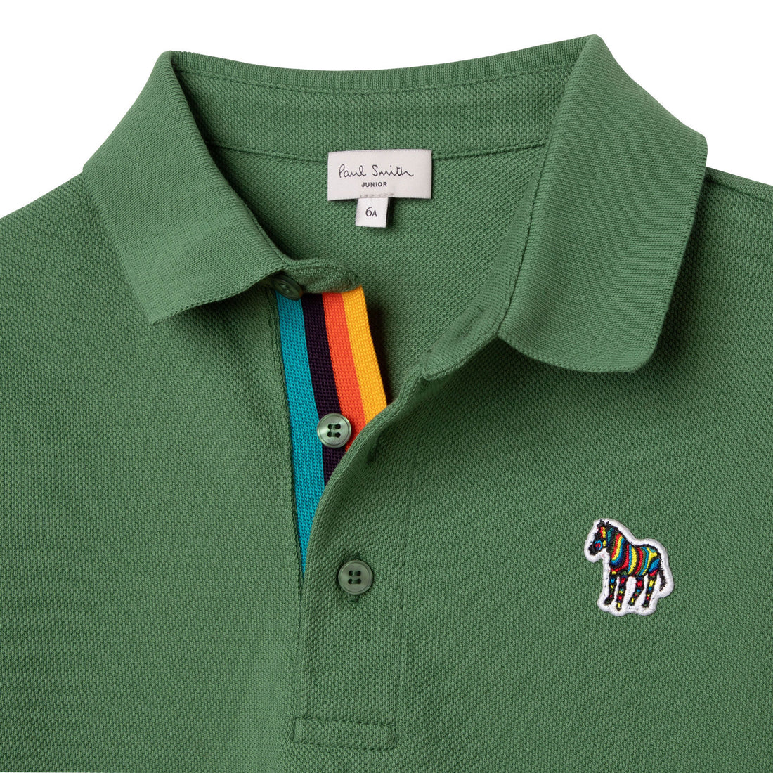 Paul Smith Khaki Zebra Logo Polo