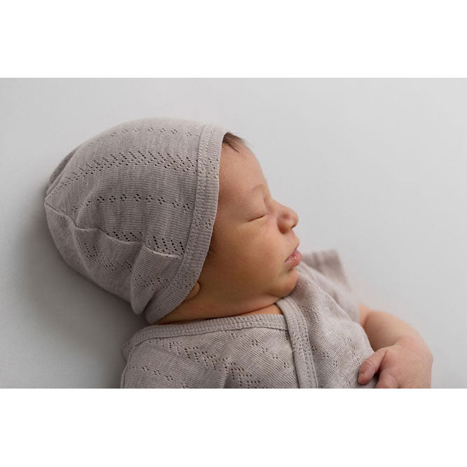 Lovedbaby Light Grey Organic Cotton Pointelle Hat