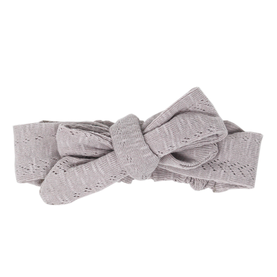 Lovedbaby Light Grey Organic Cotton Pointelle Tie Headband