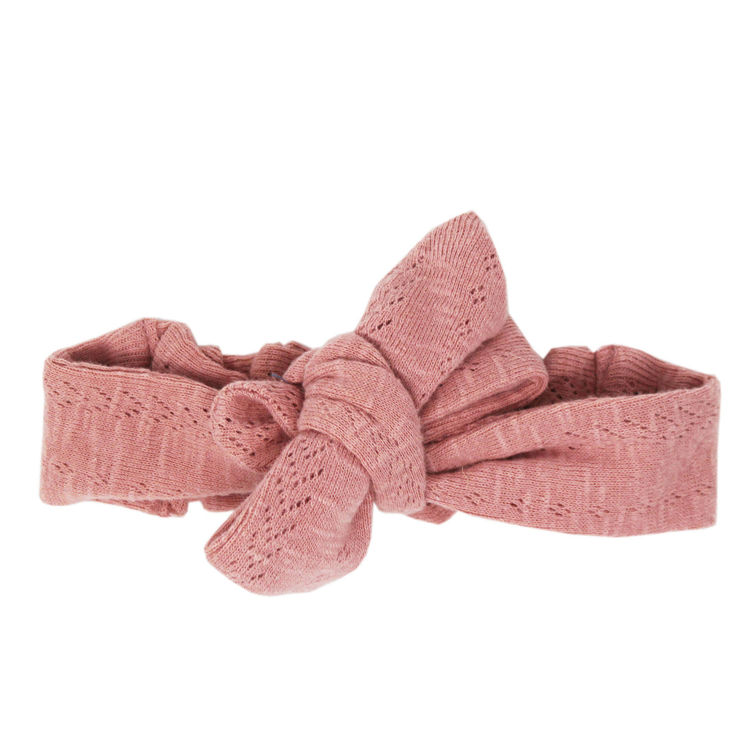 Lovedbaby Mauve Organic Cotton Pointelle Tie Headband
