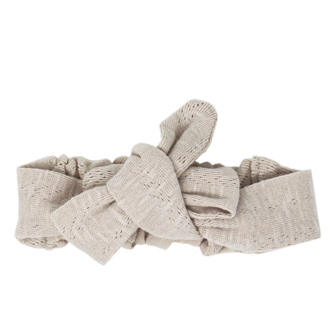Lovedbaby Stone Organic Cotton Pointelle Tie Headband