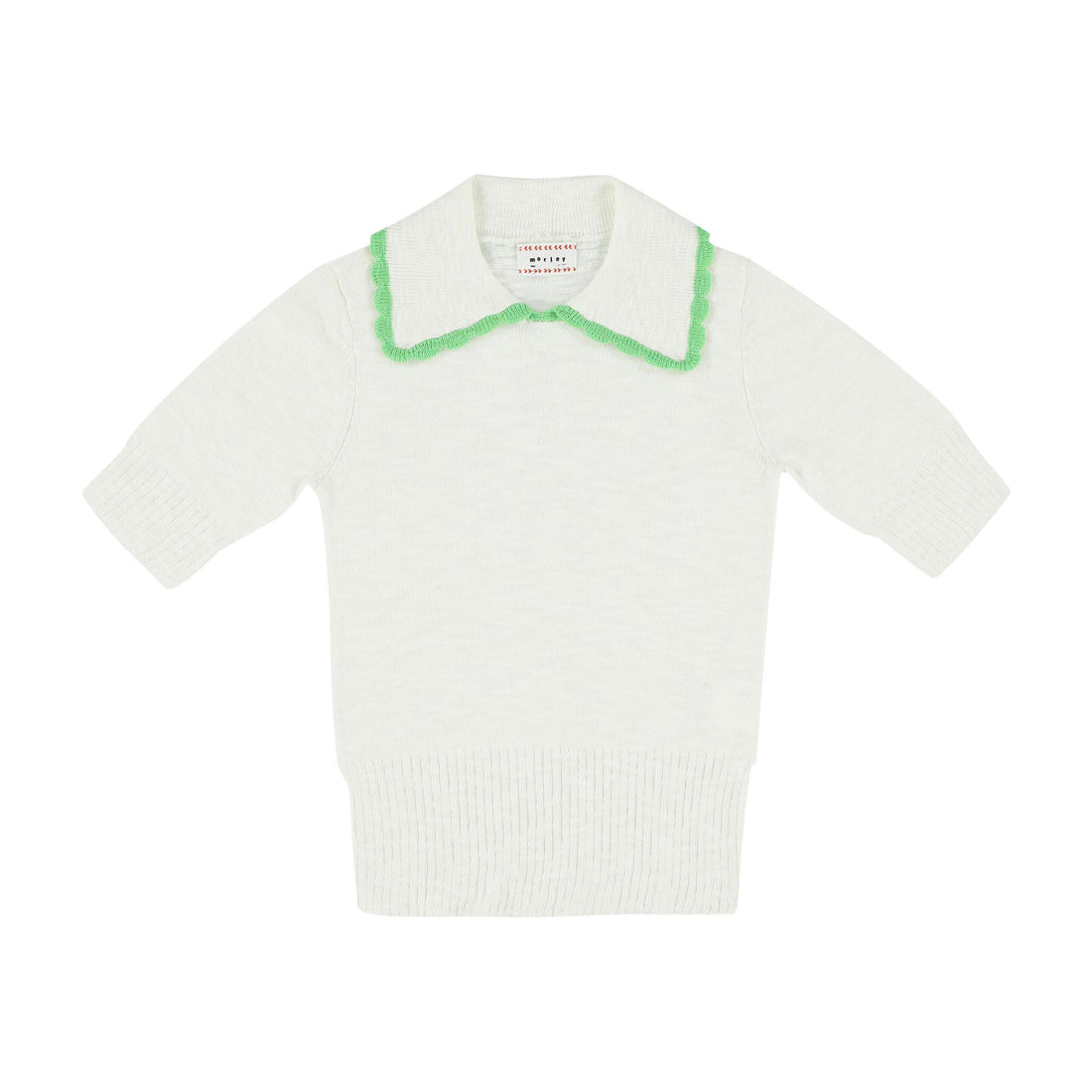 Morley White Party Cricket Short Sleeve Sweater