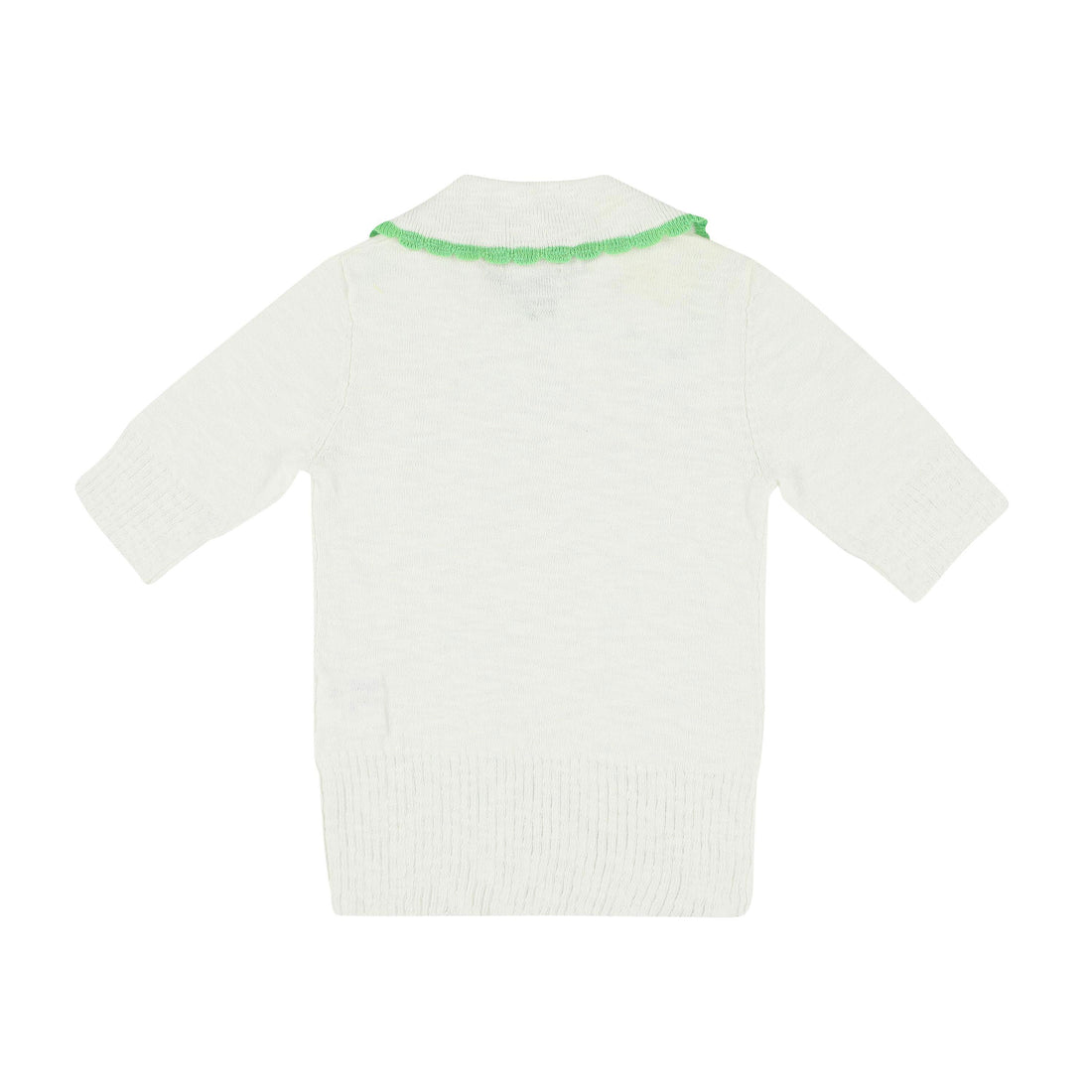 Morley White Party Cricket Short Sleeve Sweater