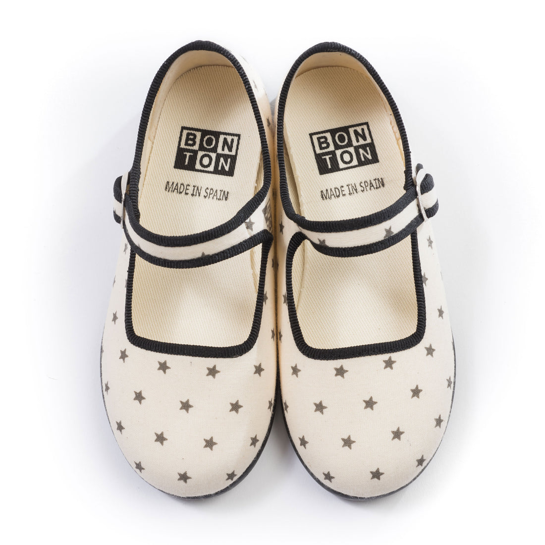 Bonton Beige Star Mary Janes
