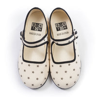 Bonton Beige Star Mary Janes