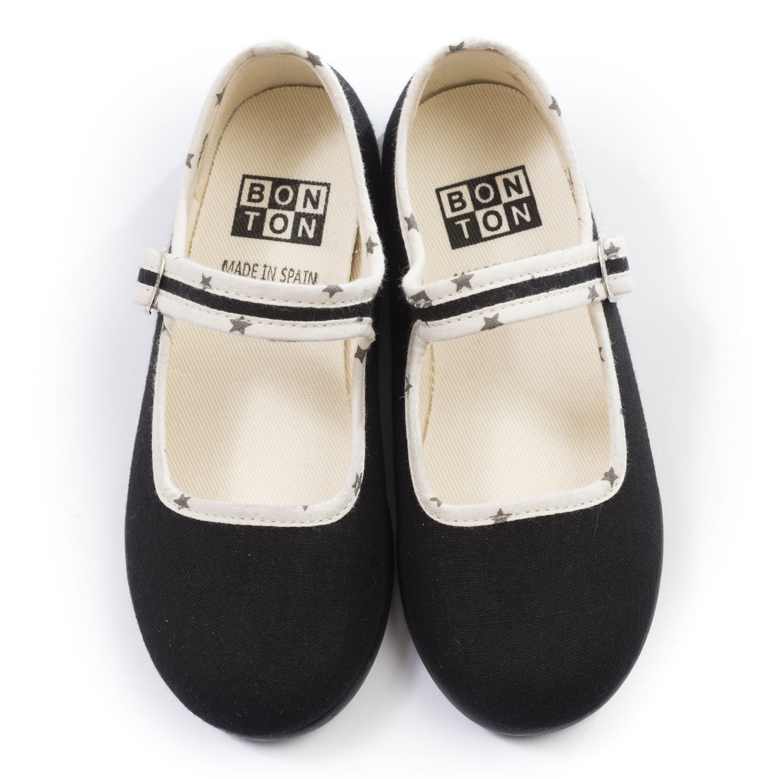 Bonton Black Star Piped Mary Janes