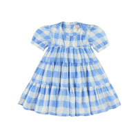 Morley Bleu Peggy Vichy Tiered Dress