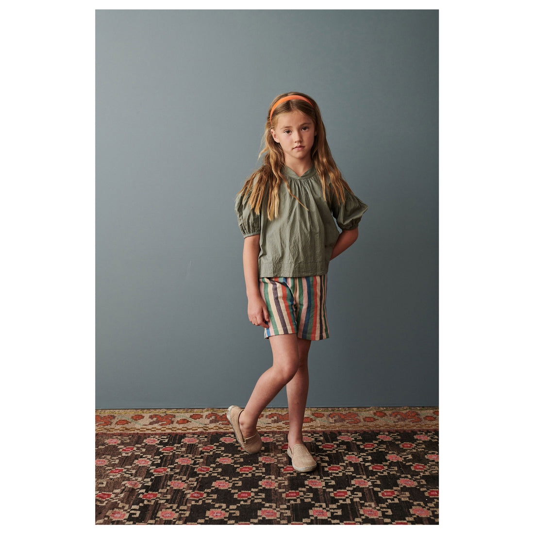 Caramel Multi Stripe Pepper Short