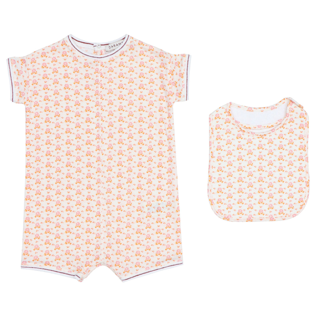 Caramel Polka Floral Pink Petersham Gift