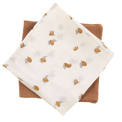Bonjour Little Swaddles Pack Of 2 Tonka/Nut
