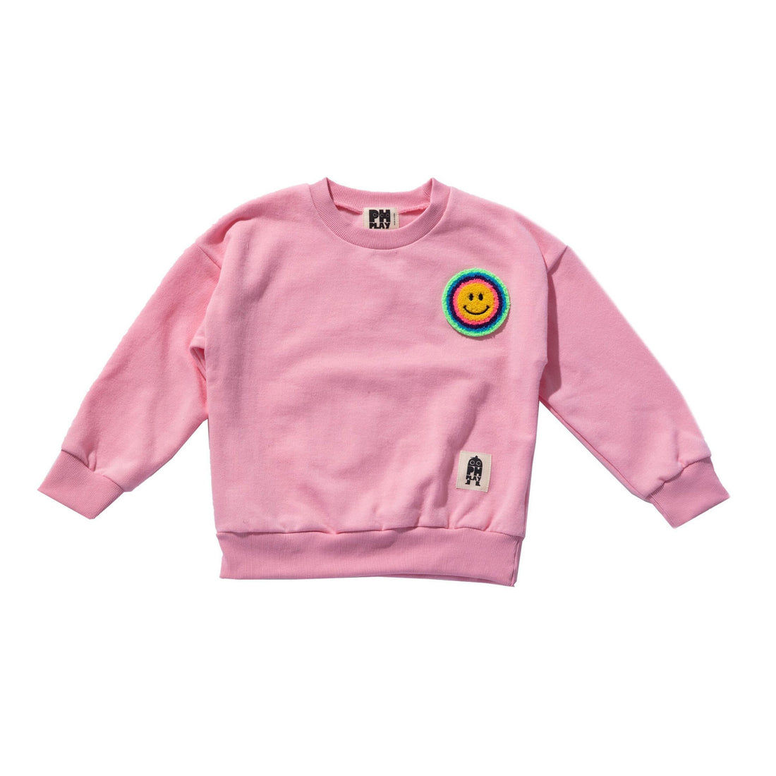 Petite Hailey Pink Multi Smile Sweatshirt