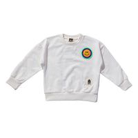 Petite Hailey White Multi Smile Sweatshirt