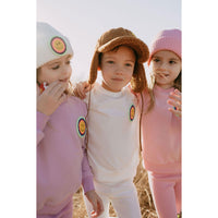 Petite Hailey White Multi Smile Sweatshirt