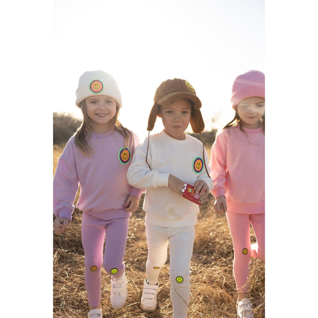 Petite Hailey Purple Multi Smile Leggings