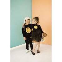 Petite Hailey Black Smile Sweatshirts