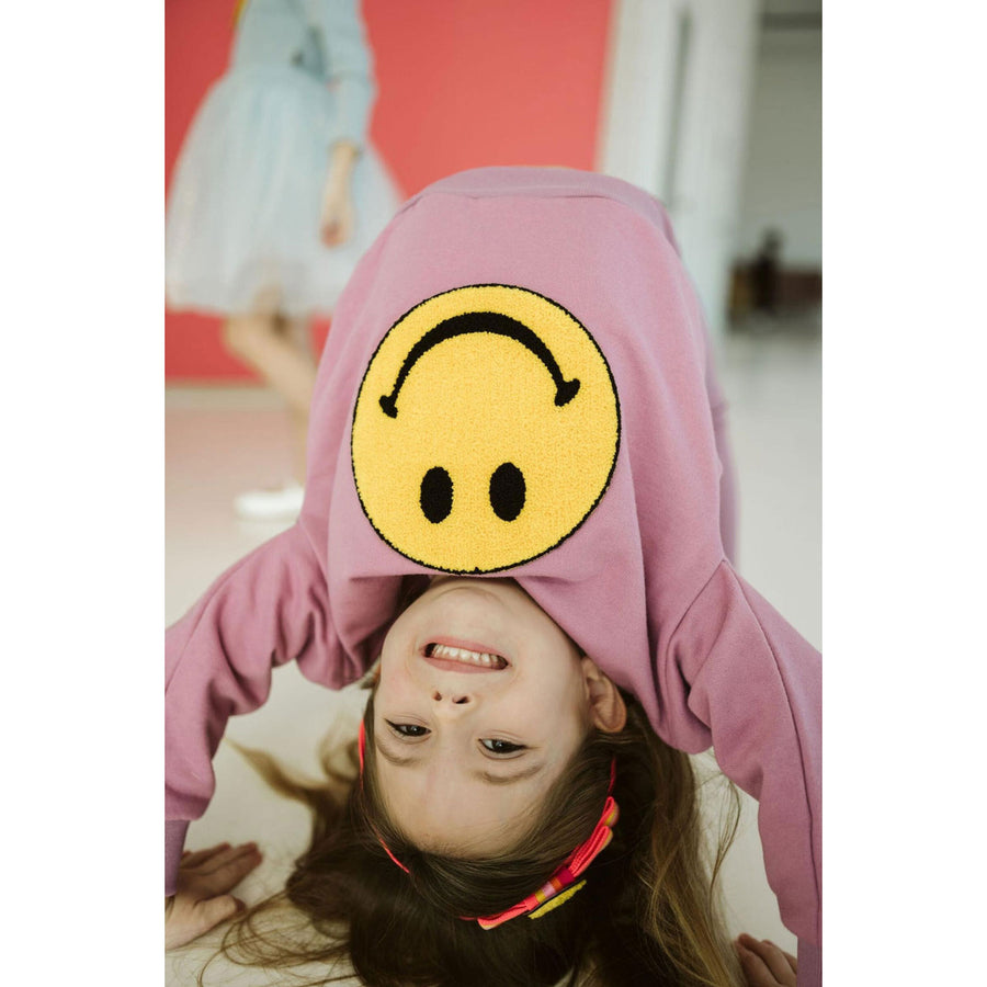 Petite Hailey Dark Pink Smile Sweatshirts