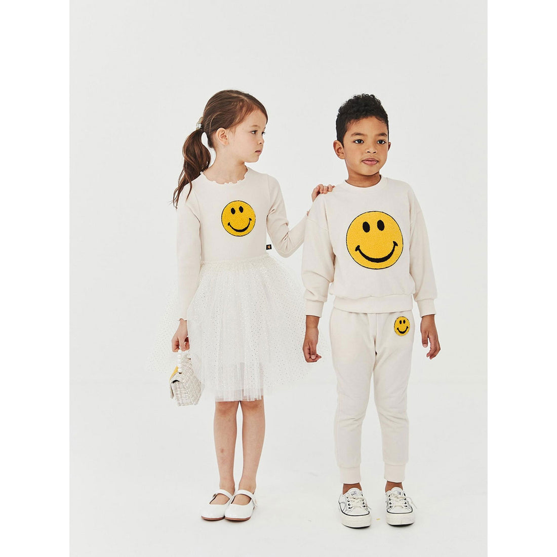 Petite Hailey Ivory Smile Sweatshirts