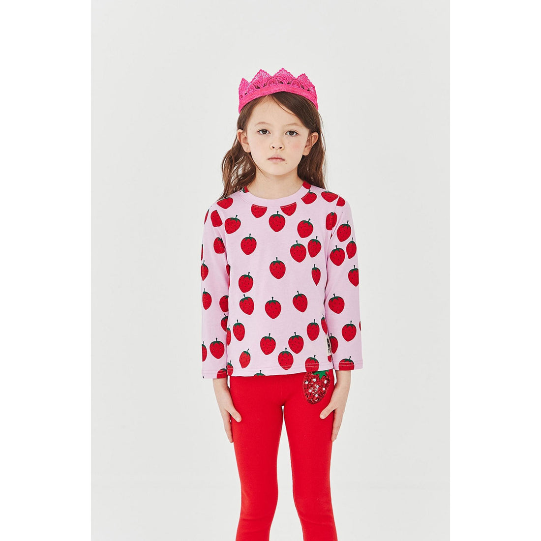 Petite Hailey Red Patch Leggings