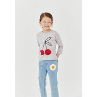 Petite Hailey Gray Cherry Organic Tshirts