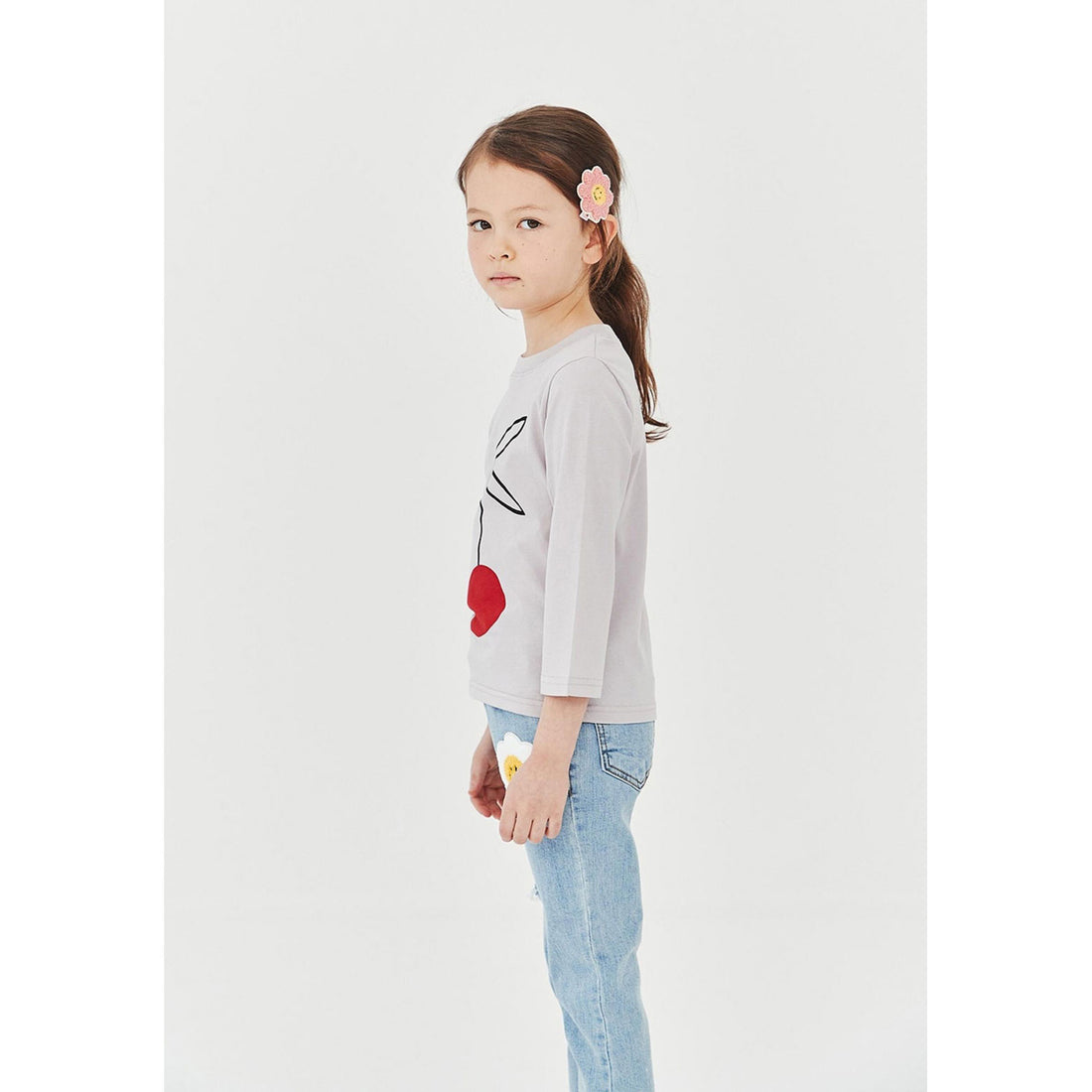Petite Hailey Gray Cherry Organic Tshirts