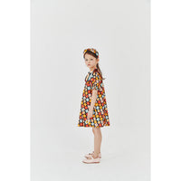 Petite Hailey Black Eggs Print Big Collar Dress