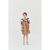 Petite Hailey Black Eggs Print Big Collar Dress