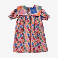 Petite Hailey Beige Eggs Print Big Collar Dress