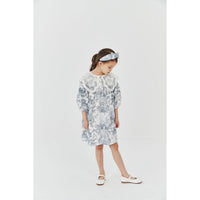 Petite Hailey French Blue Lace Collar Dress