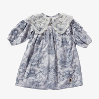 Petite Hailey French Blue Lace Collar Dress