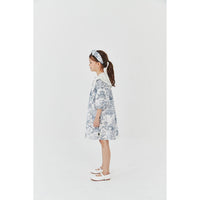 Petite Hailey French Blue Lace Collar Dress
