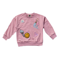 Petite Hailey Pink Multi Patched Sweatshirts