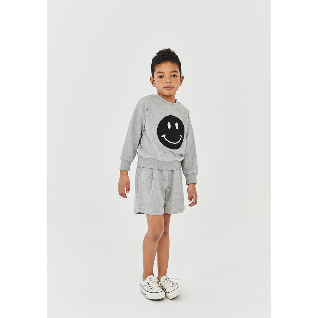 Petite Hailey Grey Smile Sweatshirts