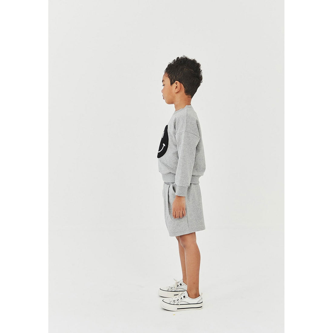 Petite Hailey Grey Smile Sweatshirts