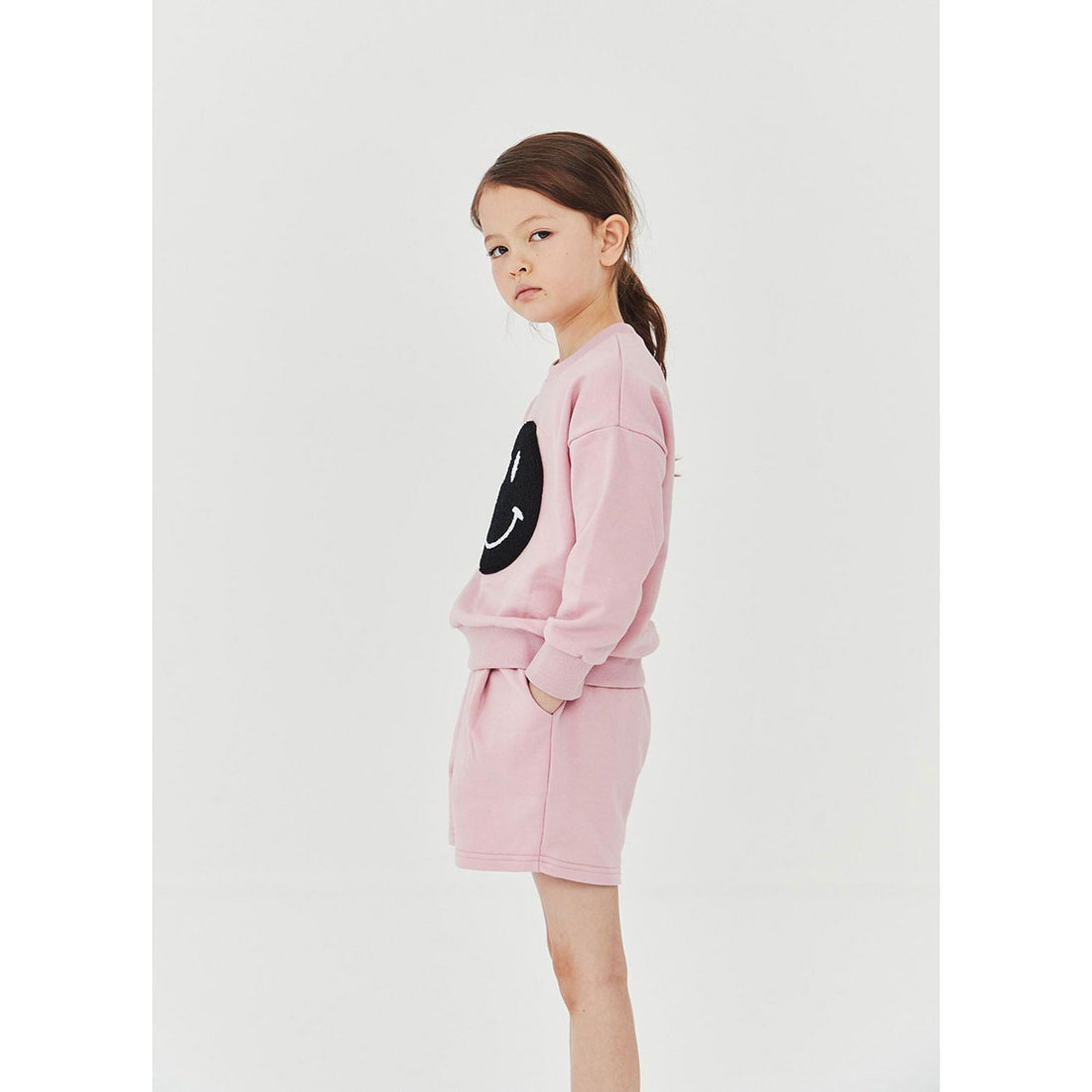 Petite Hailey Pink Smile Sweatshirts