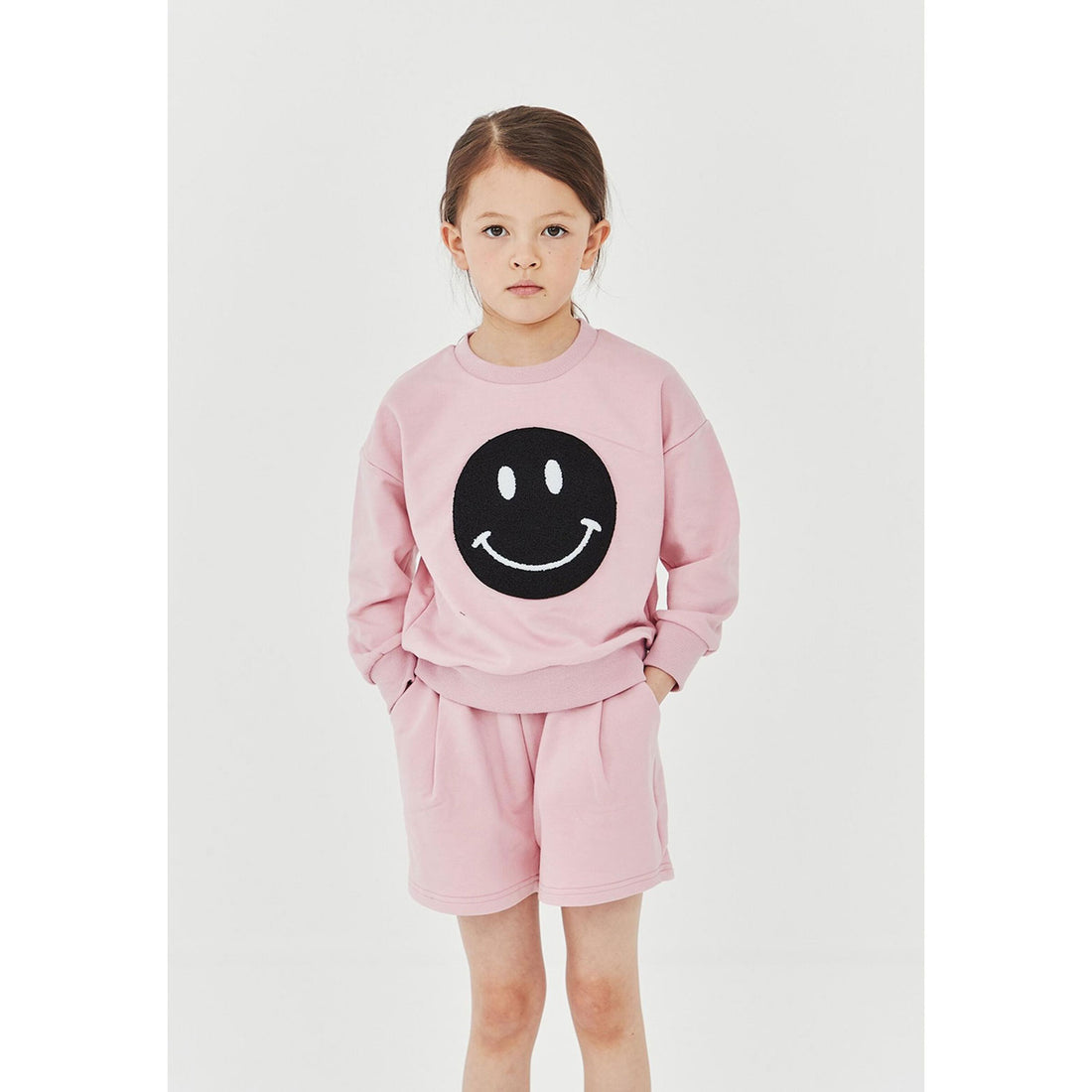 Petite Hailey Pink Smile Sweatshirts