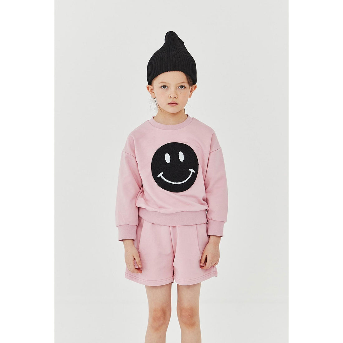 Petite Hailey Pink Smile Sweatshirts