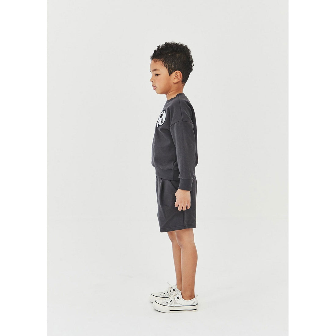 Petite Hailey Charcoal Skull Sweatshirts